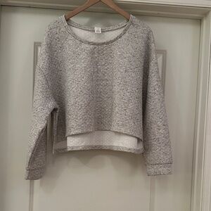 Lane Bryant LIVI Active | Cropped Quilted Gray Athleisure Sweater - 18/20